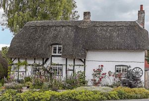 Thatched roof cottage